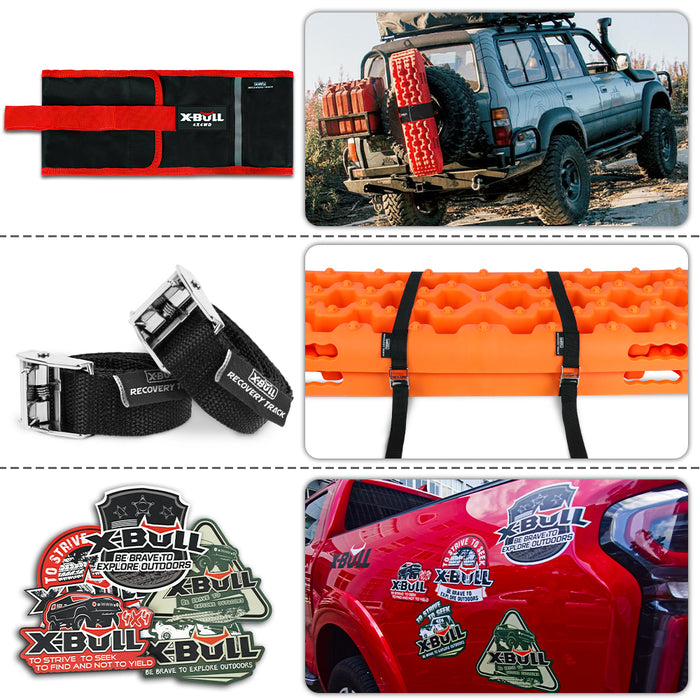 X-BULL Recovery tracks Sand tracks KIT Carry bag mounting pin Sand/Snow/Mud 10T 4WD-Orange Gen3.0