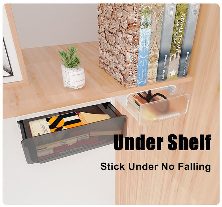 Under Desk Drawer Slide-out Large Office Organizers and Storage Drawers - Large Black