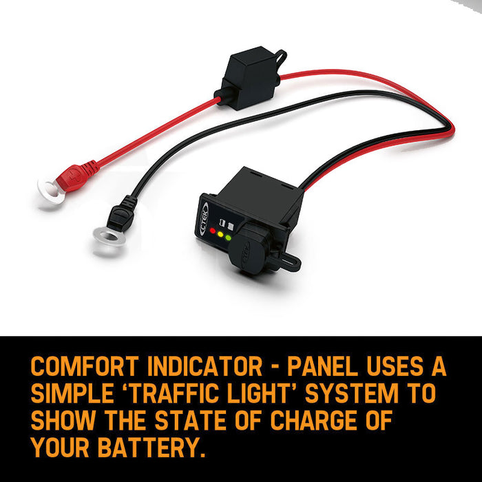 CTEK Comfort Panel Indicator LED M8 3.3M Suits XC0.8 XS0.8 MXS3.6 MXS10 56-531