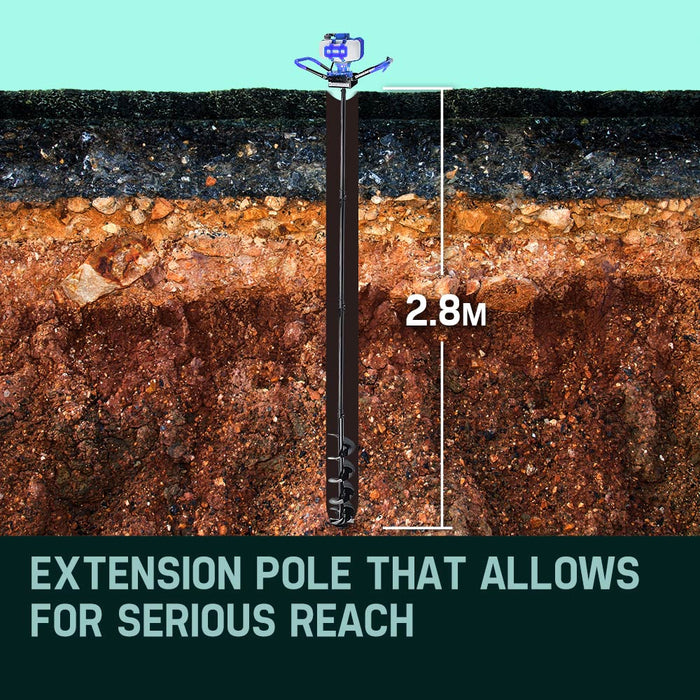 POWERBLADE Post Hole Digger 75CC Posthole Earth Auger Fence Borer Petrol Drill