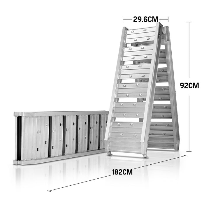 Bullet Aluminium Folding Loading Ramp Quad ATM Motorbike Trailer Truck 1.82m 200KG NEW