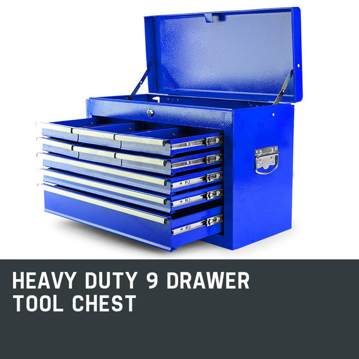 BULLET 9 Drawer Tool Box Chest Mechanic Organiser Garage Storage Toolbox Set