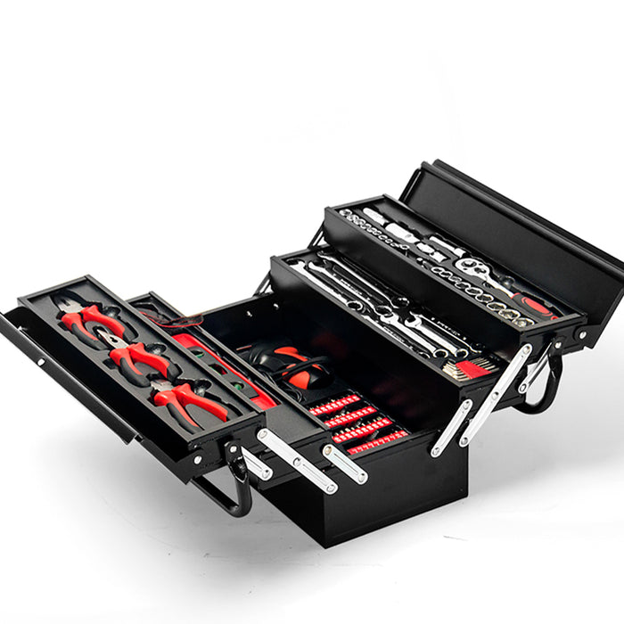 BULLET 118pc Tool Kit Box Set Metal Spanner Organizer Household Socket Toolbox