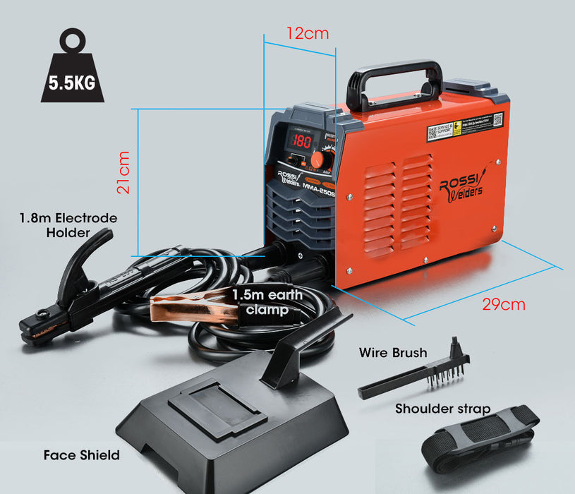 ROSSI 180 Amp Stick Welder, Portable Arc MMA Inverter Welding Machine, 15A Plug