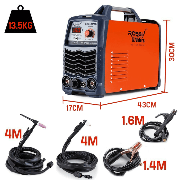 ROSSI CT-416 Welder Inverter TIG MMA ARC Plasma Cutter Welding Machine Portable