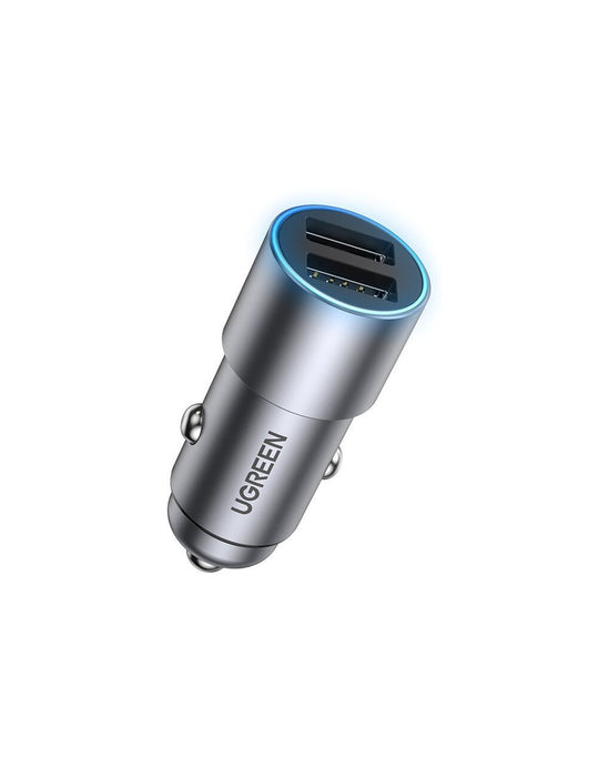 UGREEN Dual USB-A 24W Car Charger (Grey) - 50592