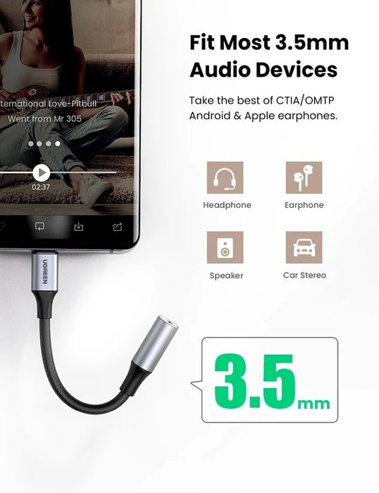 UGREEN USB-C To 3.5mm Audio Adapter - 80154