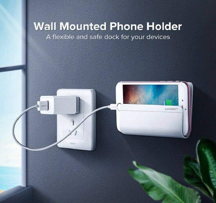 UGREEN Wall Mount Phone Holder (White) - 30394