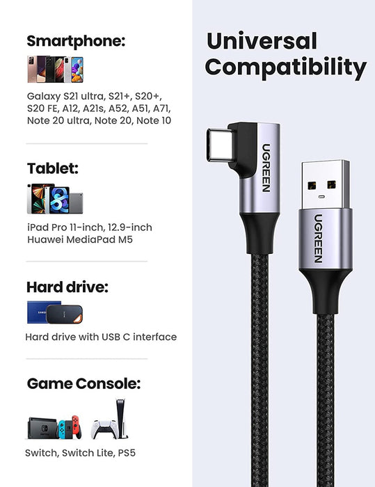 UGREEN USB-C Male to USB 3.0A Cable 1m - 20299