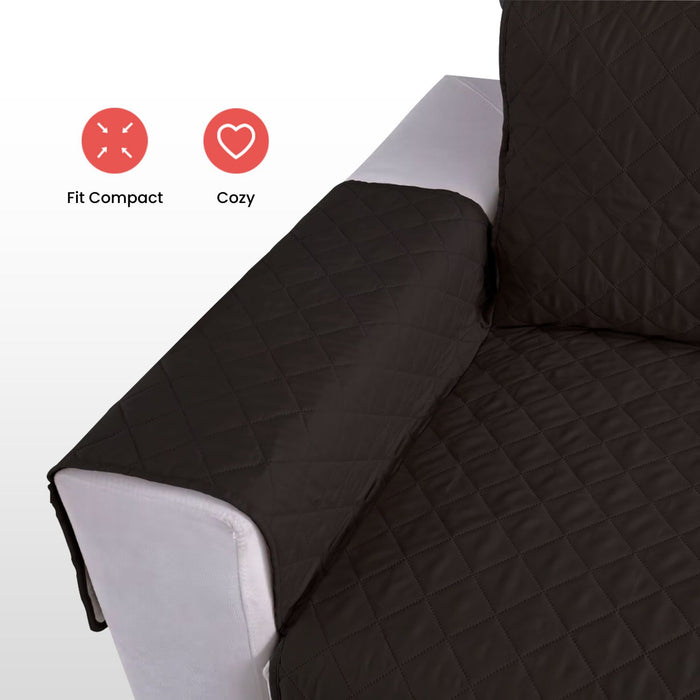 FLOOFI Pet Sofa Cover 2 Seat (Black) FI-PSC-107-SMT