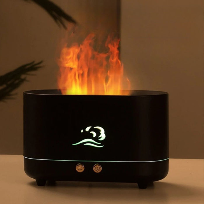 GOMINIMO Flame Humidifier Wind 225ml Black GO-AD-103-HGJ