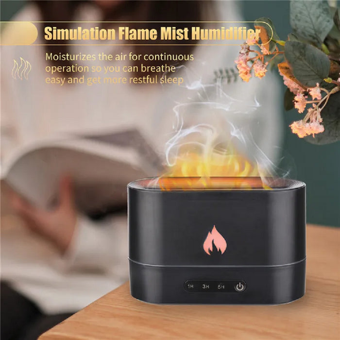 GOMINIMO Flame Humidifier Fire 250ml Black GO-AD-105-HGJ