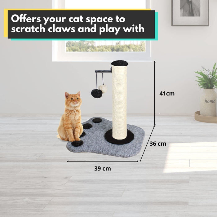 Floofi Cat Tree Small Footprint (41cm Grey) - PT-CT-128-RN