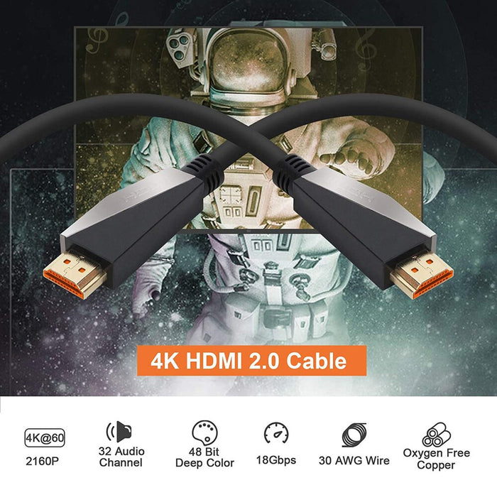 VCOM 3m Metal Plug HDMI to HDMI 2.0 Cable support 3D Ethernet 4K CG577-3.0