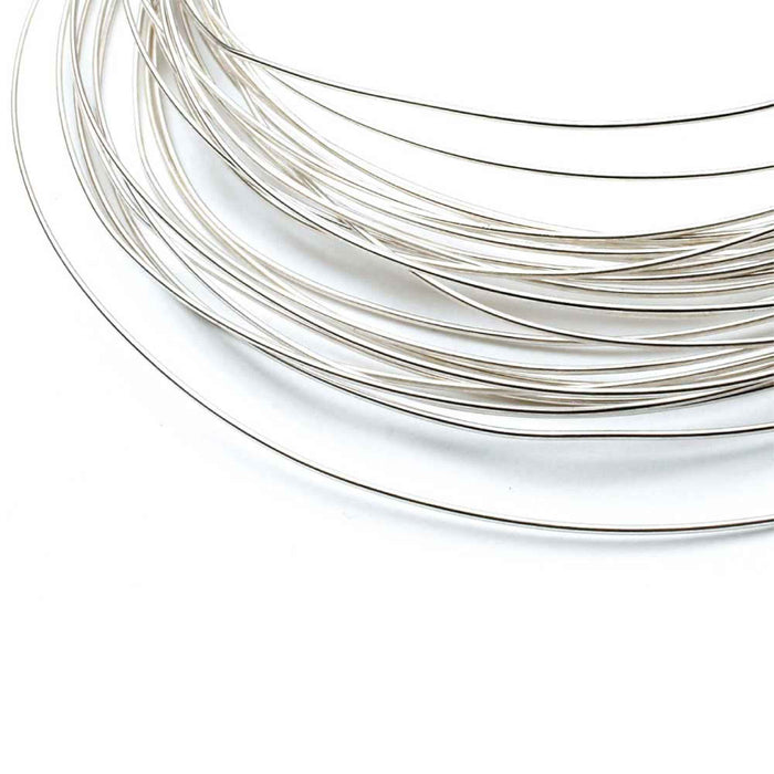 1m Sterling Silver 0.8mm - Soft Round Wire Rod 20 Gauge Jewellery Bead