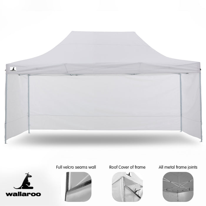 Wallaroo Gazebo Tent Marquee 3x4.5m PopUp Outdoor White