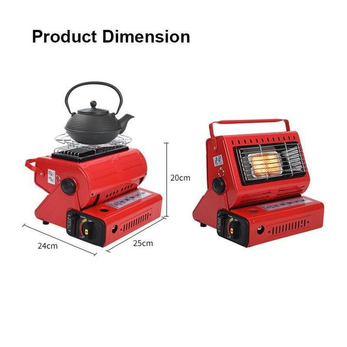 Portable Butane Gas Heater Camping Camp Tent Outdoor Hiking Camper Survival Black AU