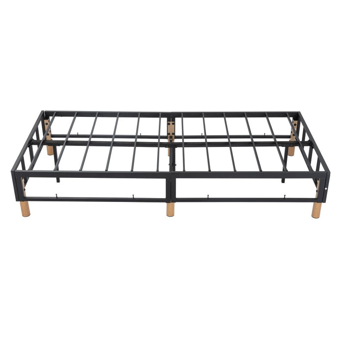 Metal Bed Frame Mattress Foundation Blue &#8211; Double