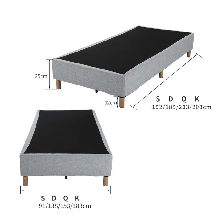 Metal Bed Frame Mattress Foundation Blue &#8211; King