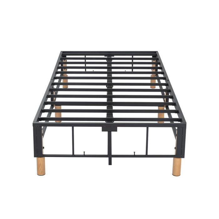 Metal Bedframe Mattress Foundation (Dark Grey) &#8211; Single