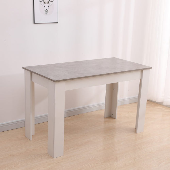 Dining Table Rectangular Wooden 120M-Grey & White