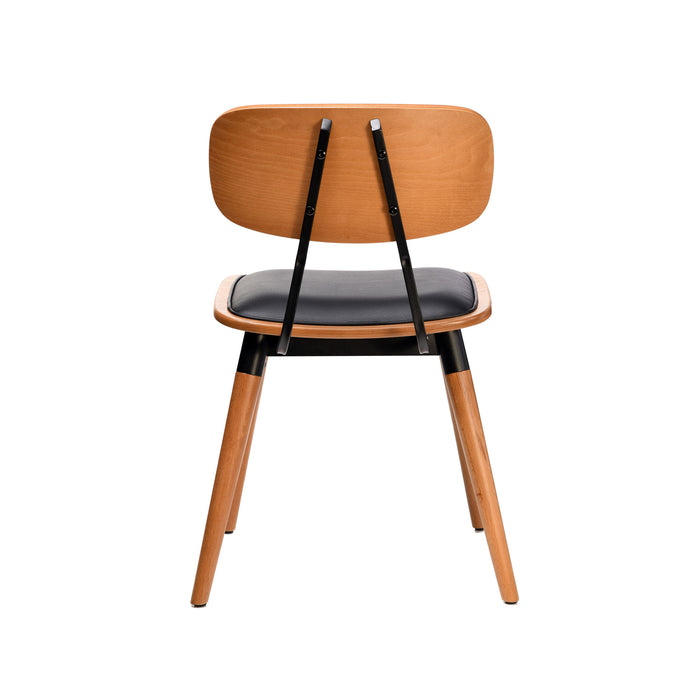 Felix Chair - Ply Seat - Lancaster Oak - Black Frame