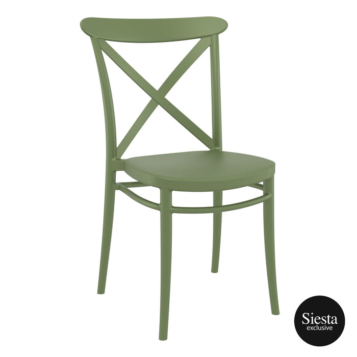 Cross Chair - Olive Green