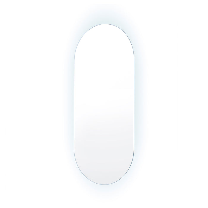 La Bella LED Wall Mirror Oval Touch Anti-Fog Makeup Decor Bathroom Vanity 45x100cm