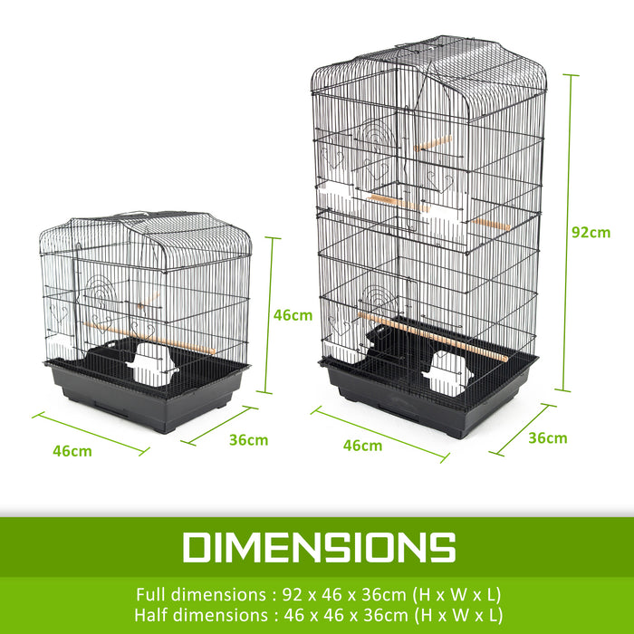 Paw Mate Bird Cage Parrot Aviary Veer 2IN1 Design 92cm