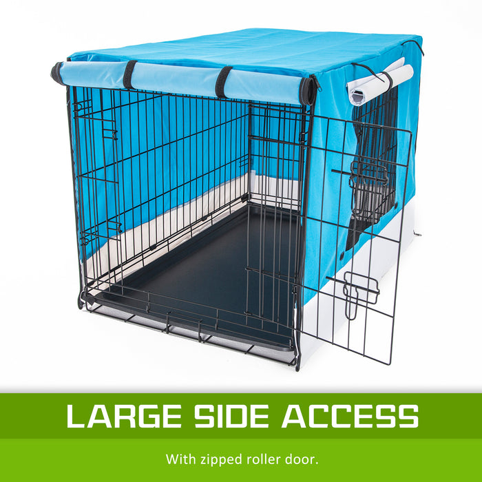 Paw Mate Blue Cage Cover Enclosure for Wire Dog Cage Crate 30in