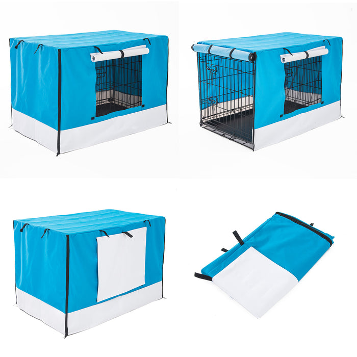 Paw Mate Blue Cage Cover Enclosure for Wire Dog Cage Crate 42in