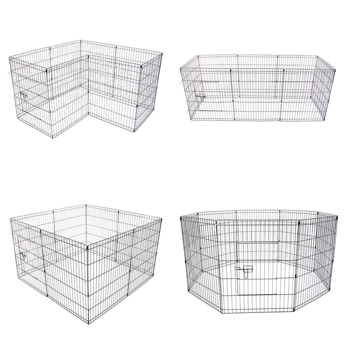 Paw Mate Pet Playpen 8 Panel 42in Foldable Dog Exercise Enclosure Fence Cage