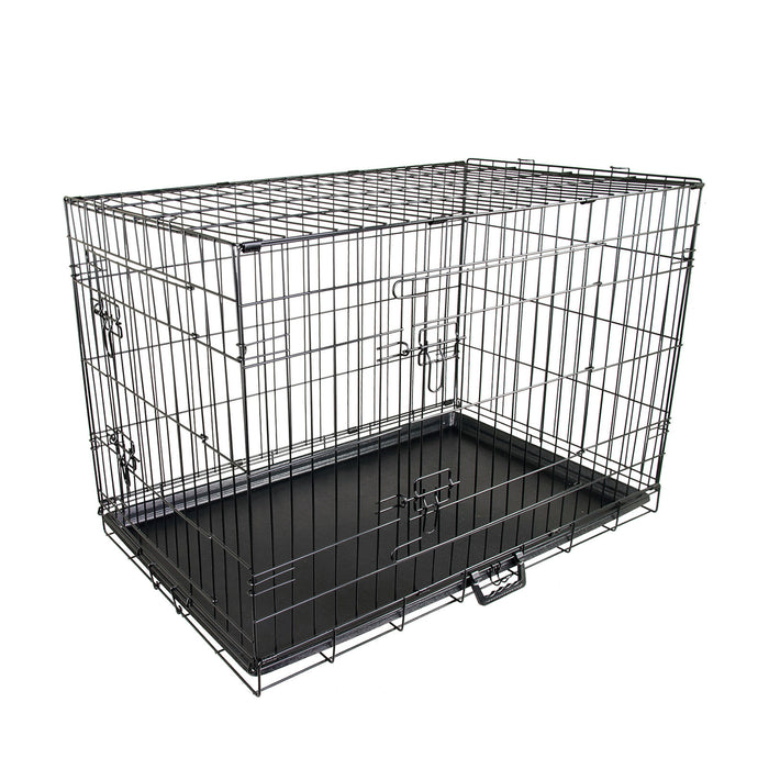 Paw Mate Wire Dog Cage Foldable Crate Kennel 48in with Tray