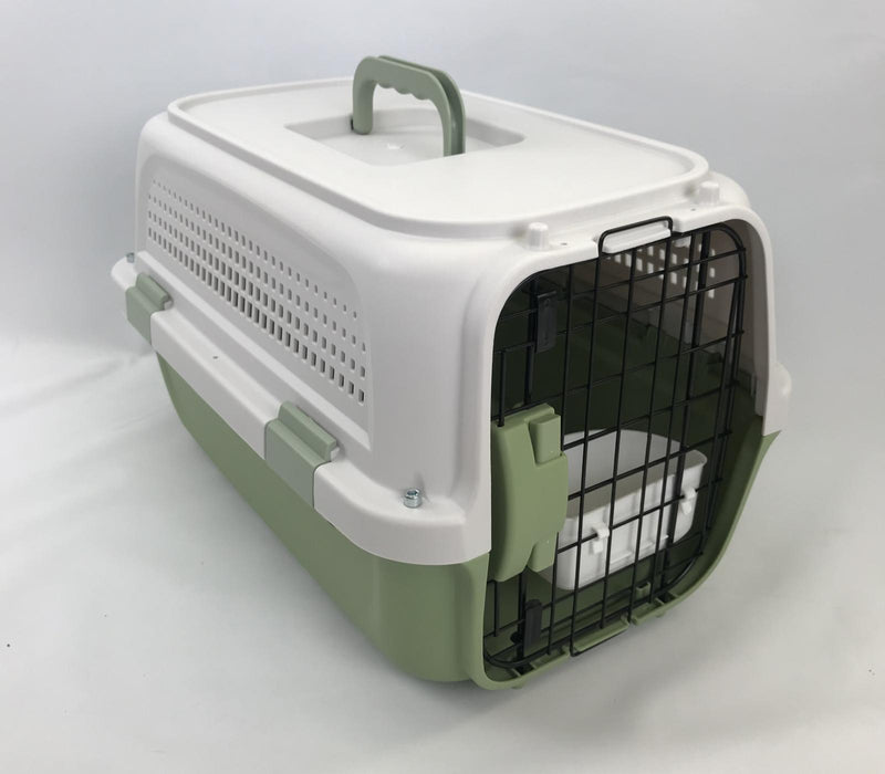 Small Dog Cat Rabbit Crate Pet Kitten Carrier Parrot Cage Green