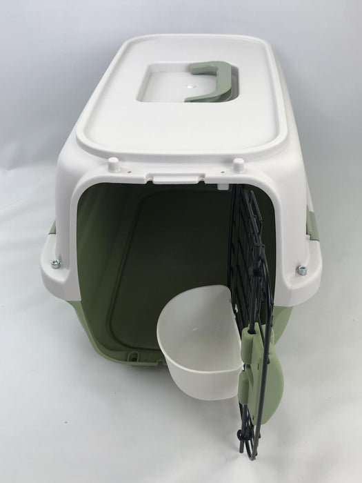 Small Dog Cat Rabbit Crate Pet Kitten Carrier Parrot Cage Green