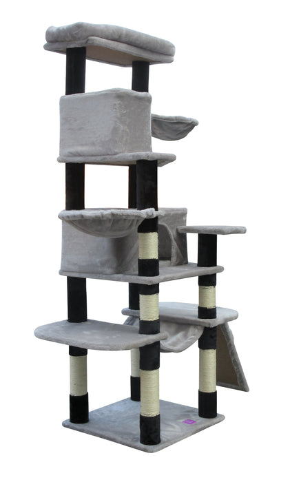 161 cm  Cat Scratching Post Tree Scratcher Pole-Little Grey