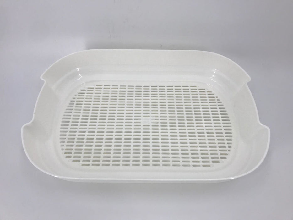 Large Portable Cat Toilet Litter Box Tray with Scoop and Grid Tray Brown