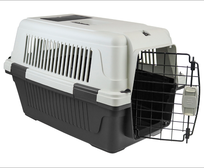 YES4PETS Large Portable Dog Cat House Pet Carrier Travel Bag Cage+Safety Lock & Food Box