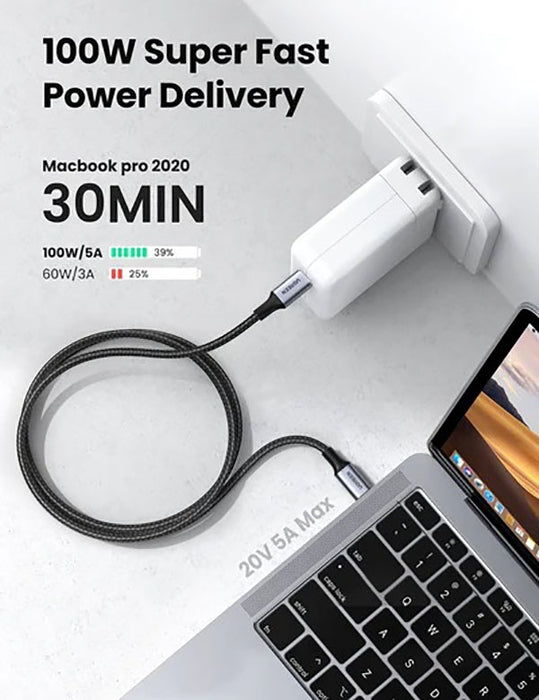 UGREEN 70427 USB-C to USB-C PD Fast Charging Cable 1M