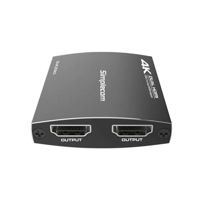 Simplecom DA330 USB-C to Dual HDMI MST Adapter 4K@60Hz with PD and Audio Out