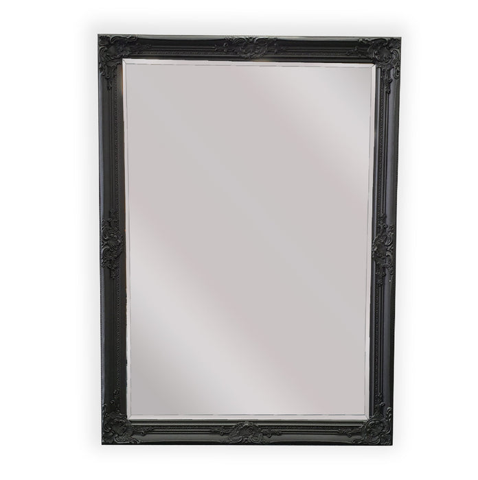 French Provincial Ornate Mirror - Black - Small 80cm x 110cm