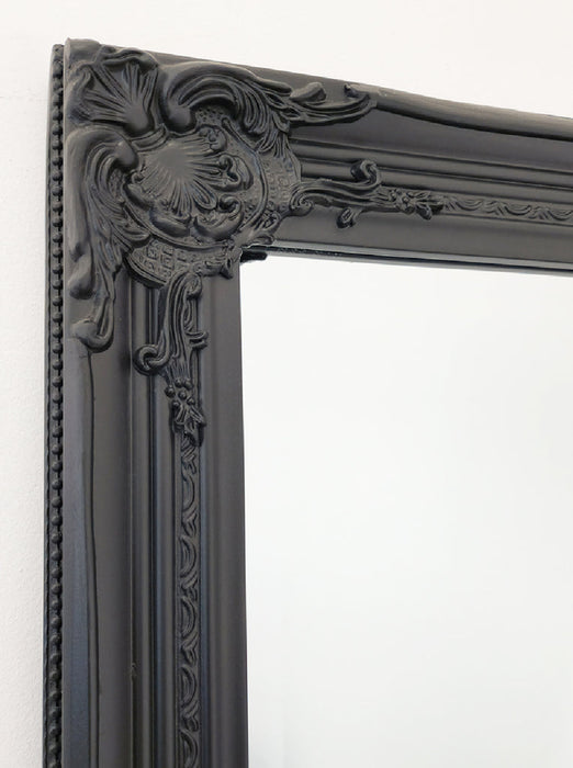 French Provincial Ornate Mirror - Black - Small 80cm x 110cm