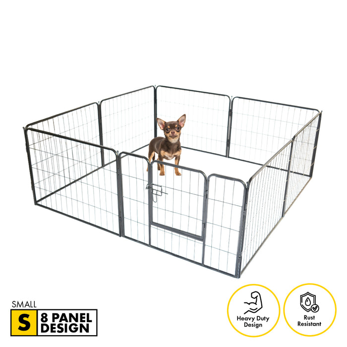 Pet Basic 8 Panel Pet Playpen Exercise Enclosure Cage Puppy Dog 80cm x 60cm