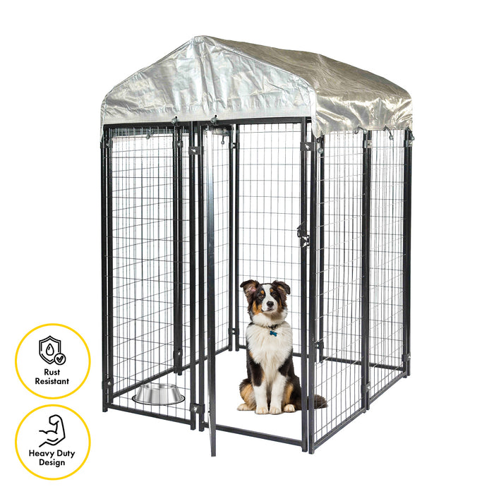 Pet Basic 1.83 x 1.22 x 1.22m Dog Kennel Enclosure Waterproof Lockable Gate