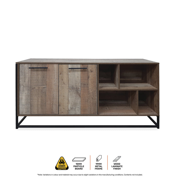 Home Master Vogue Wood Tone Sideboard Stylish Rustic Flawless Design 150cm