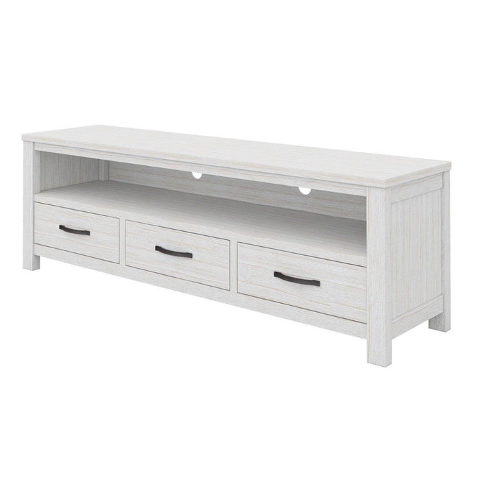 Foxglove ETU Entertainment TV Unit 166cm 3 Drawer Solid Mt Ash Wood - White