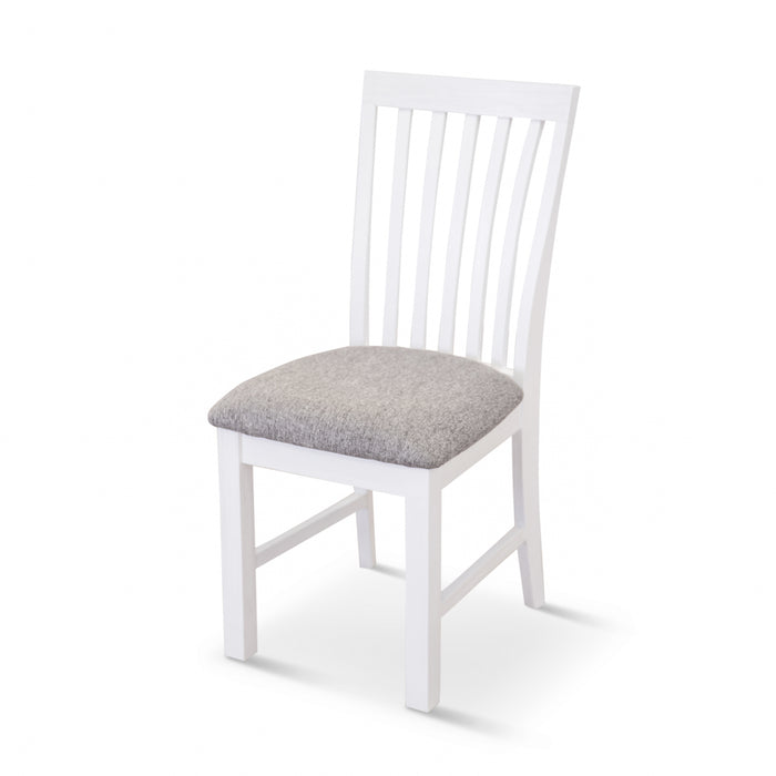 Laelia Dining Chair Set of 4 Solid Acacia Timber Wood Coastal Furniture - White