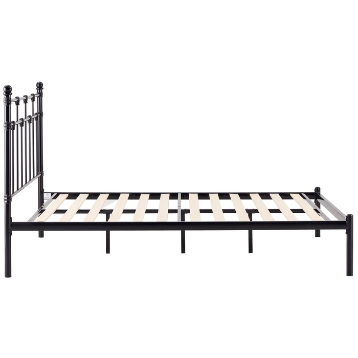 Moderna King Single Bed Size Metal Frame Platform Mattress Base - Black