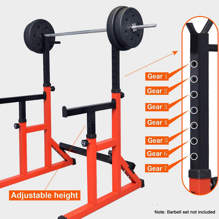 Squat Rack Barbell Rack Dip Station Home Fitness GYM Bench Press Bar Weight Lifting Strength Training