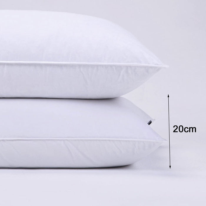 2 Premium Hotel 950g Pillows 74CM x 48CM Pillows Breathable Cotton